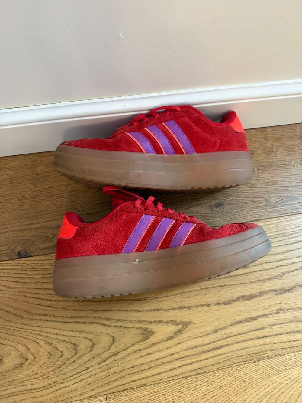Adidas Gazelle Bold Platform Sneakers – Red/Purple – Women’s Size 8